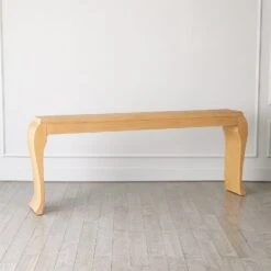 Sliced Cabriole Console-Oak 14 Sliced Cabriole Console-Oak -Online Home Decor 84541