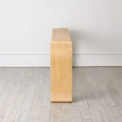 Sliced Cabriole Console-Oak 15 Sliced Cabriole Console-Oak -Online Home Decor 84542