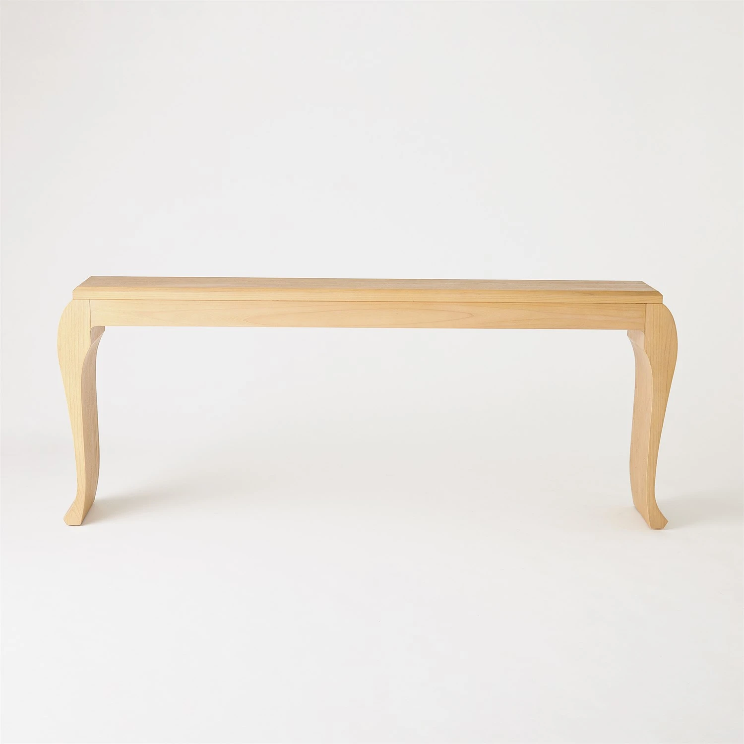 Sliced Cabriole Console-Oak 3 Sliced Cabriole Console-Oak