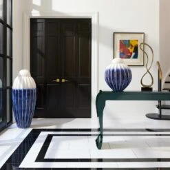 Sliced Cabriole Console-Green Lacquer -Online Home Decor 84660