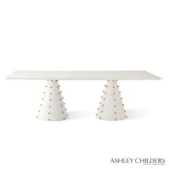~Spheres Rectangle Dining Table-White