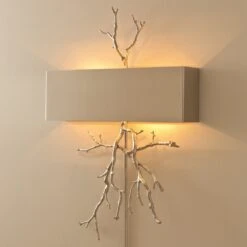 Twig Electrified Wall Sconce-Nickel