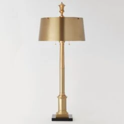 Library Lamp-Antique Brass