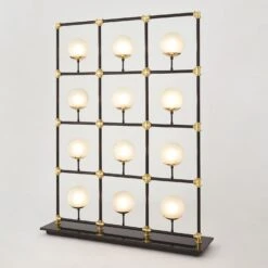 Globe In Square Floor Screen