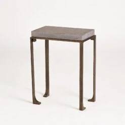Zen Side Tables W/Flamed Granite-Bronze -Online Home Decor WDS9171