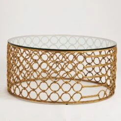 Loop Cocktail Table-Gold -Online Home Decor WDS9189