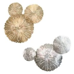 S/3 Lily Pad Clusters-Antique Brass -Online Home Decor youtube Q eXpEzqEU4