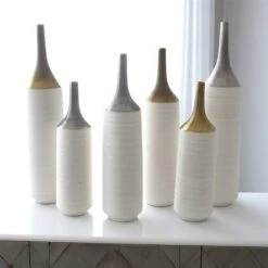 Two-Toned Vase-Gold/White -Online Home Decor youtube W2mwQrFwlTc 1