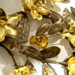 Magnolia Branch Wall Art-Antique Brass/Gold -Online Home Decor youtube lqsuvFbYCXM