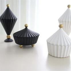 Cirque Vessel W/Lid-White -Online Home Decor youtube zsaJZW49JRU 1